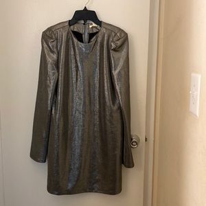 Metallic shift dress
